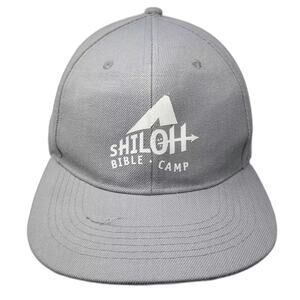 Hit Wear Snapback Hat Gray White OS Shiloh Bible Camp Structured Adjustable